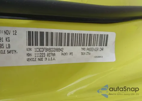 2013 Dodge Dart Rallye from USA, damaged, VIN 1C3CDFBA9DD208942